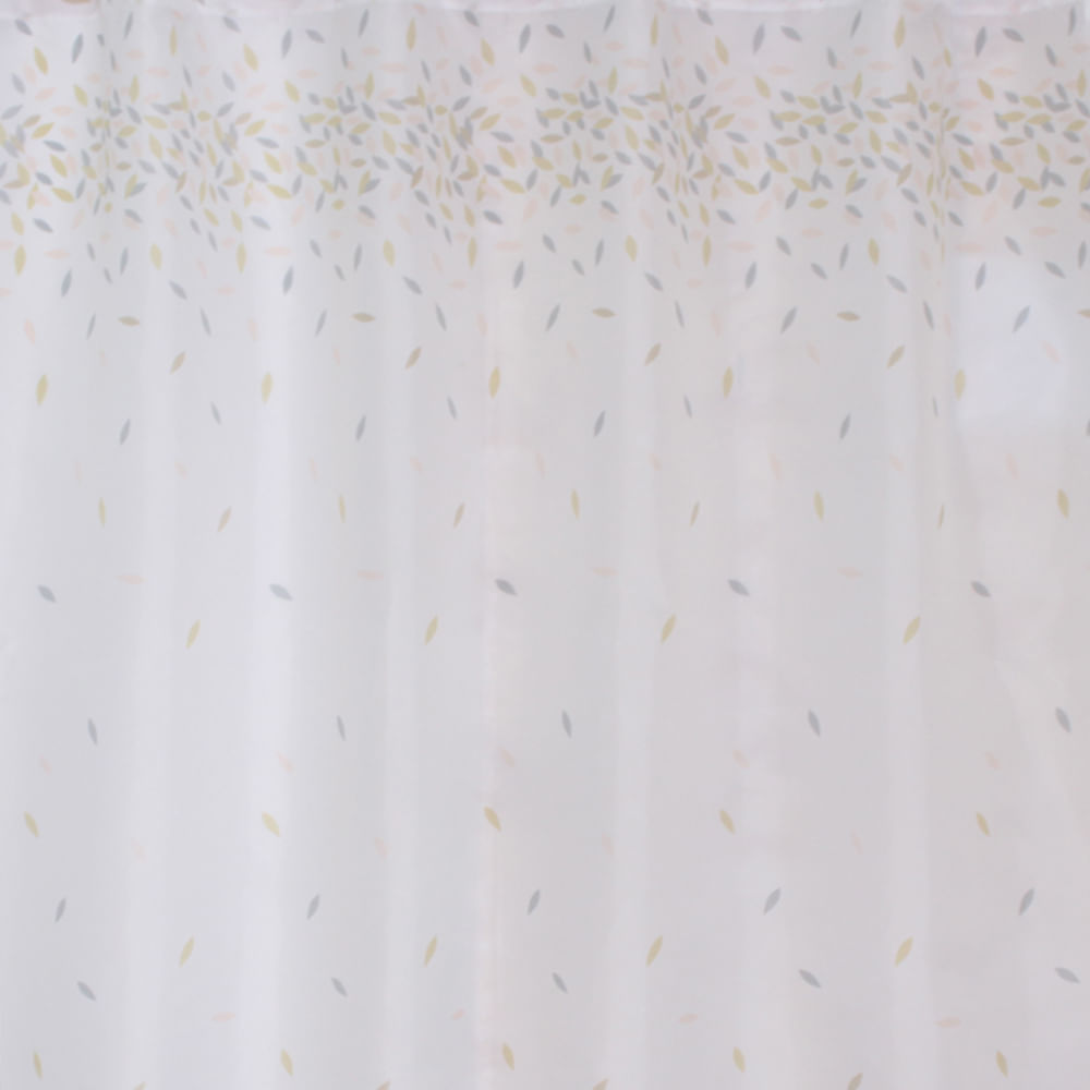 Cortina de Baño Teflón Estampada Ink blanco salmon beige - decorinter