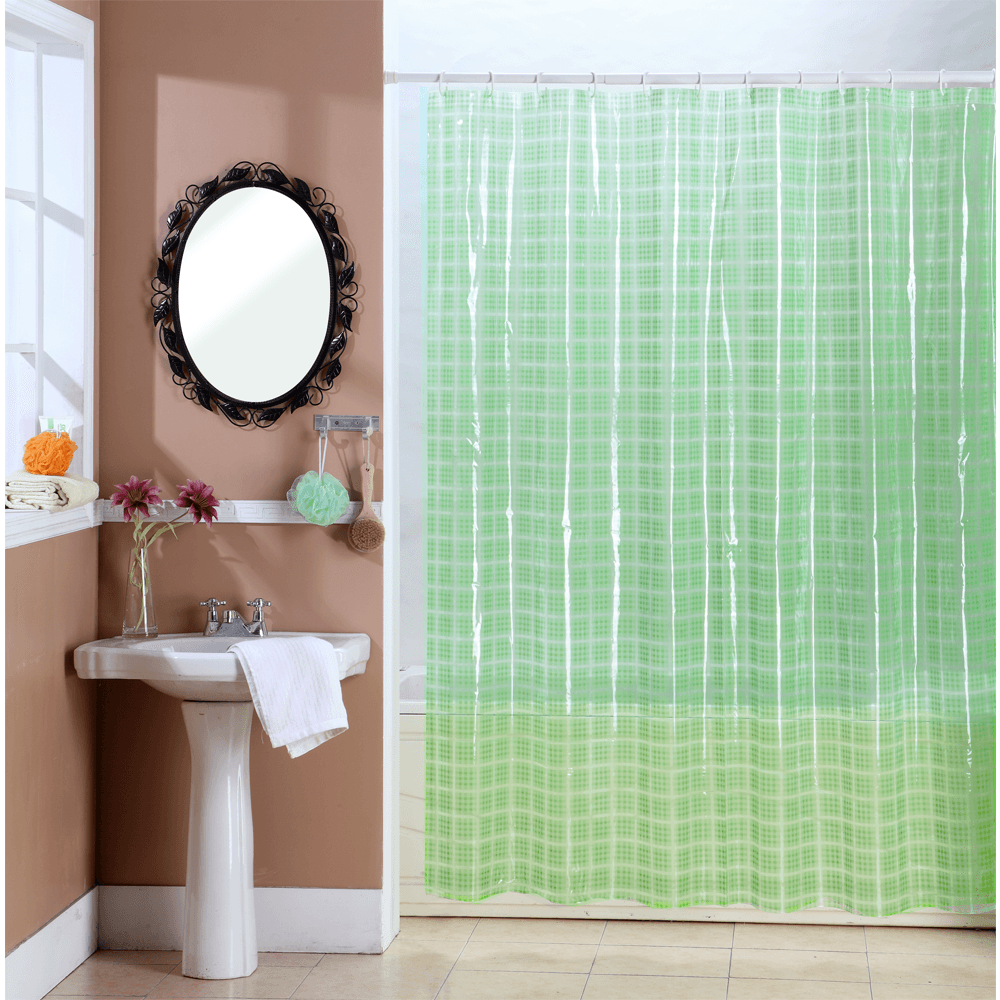 Xiaoterna Cortina De Baño Planta Floral Cortina De Baño Verde