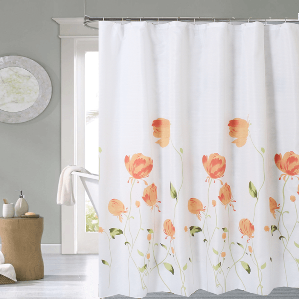 Cortina de Baño Tela Jacquard Garden - decorinter